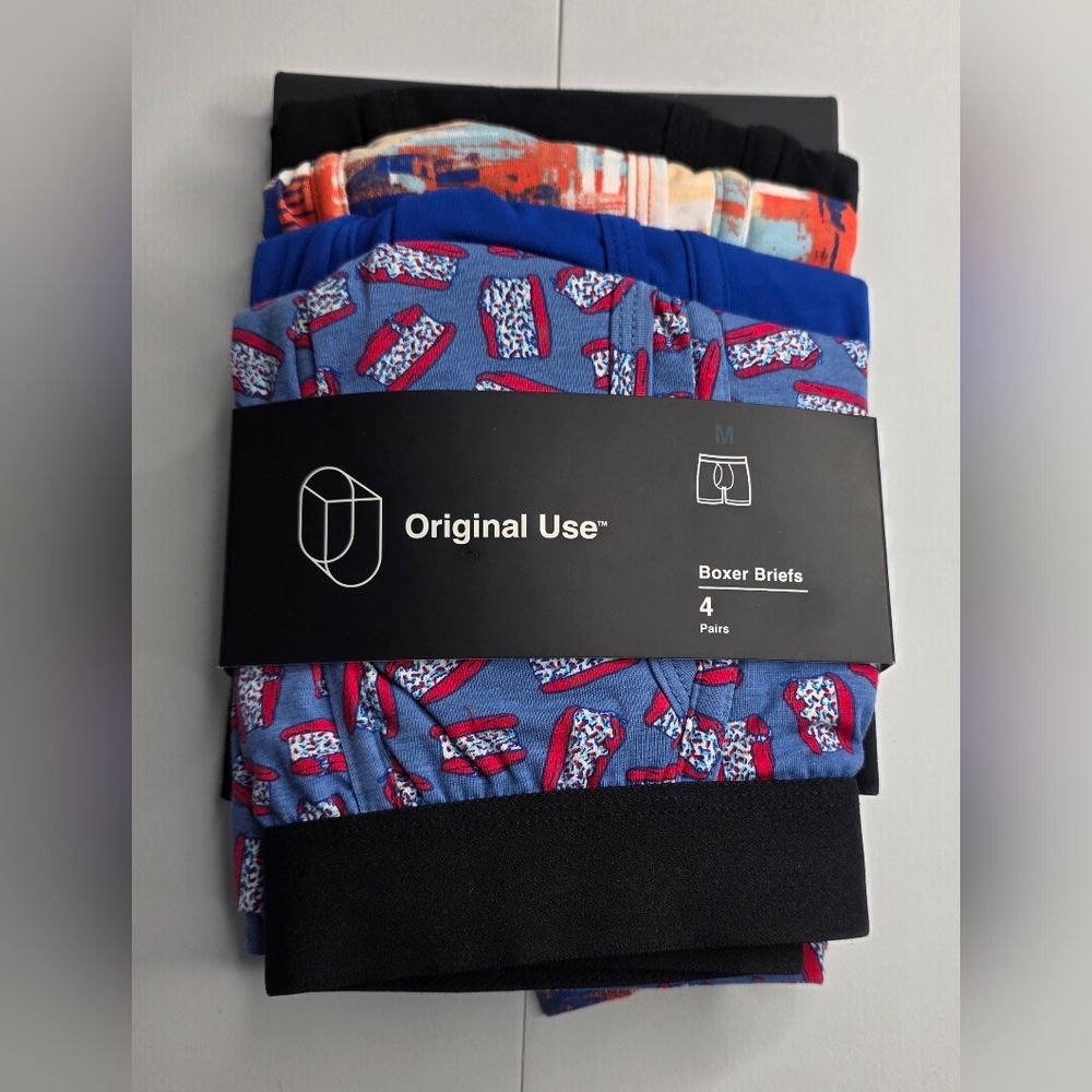Original Use Men's Boxer Briefs Multicolor 4 Pack Size Medium NWT CH-1637
